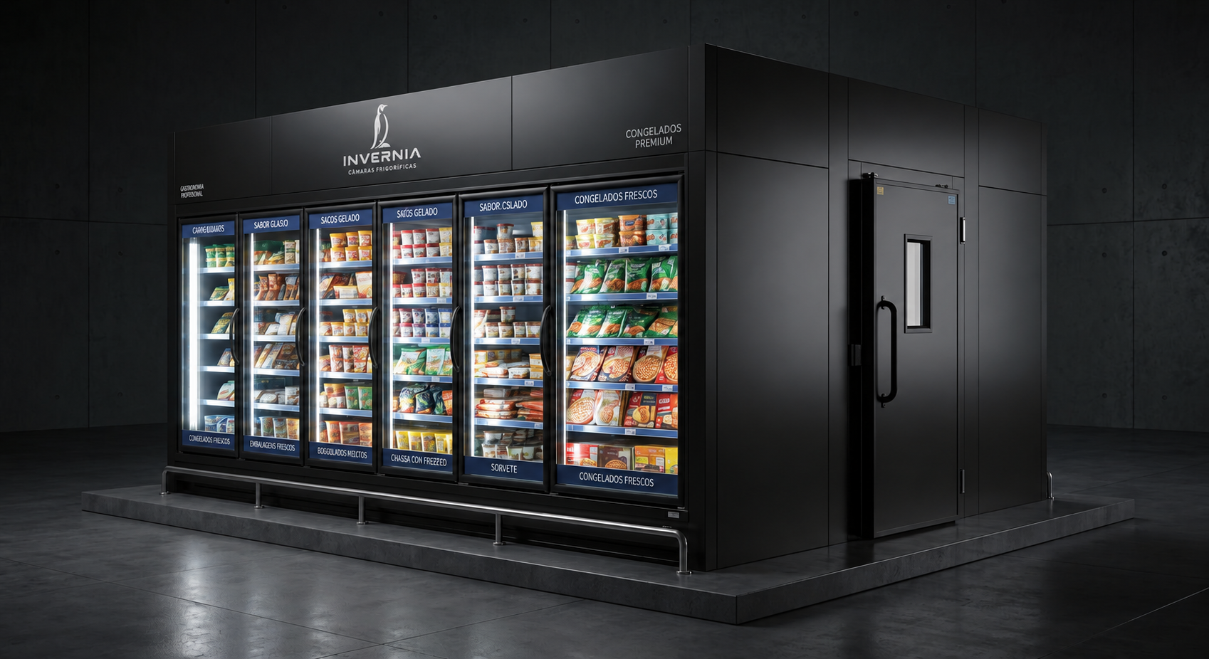 Walkin Freezer/Cooler Invernia — acabamento escuro — imagem ilustrativa