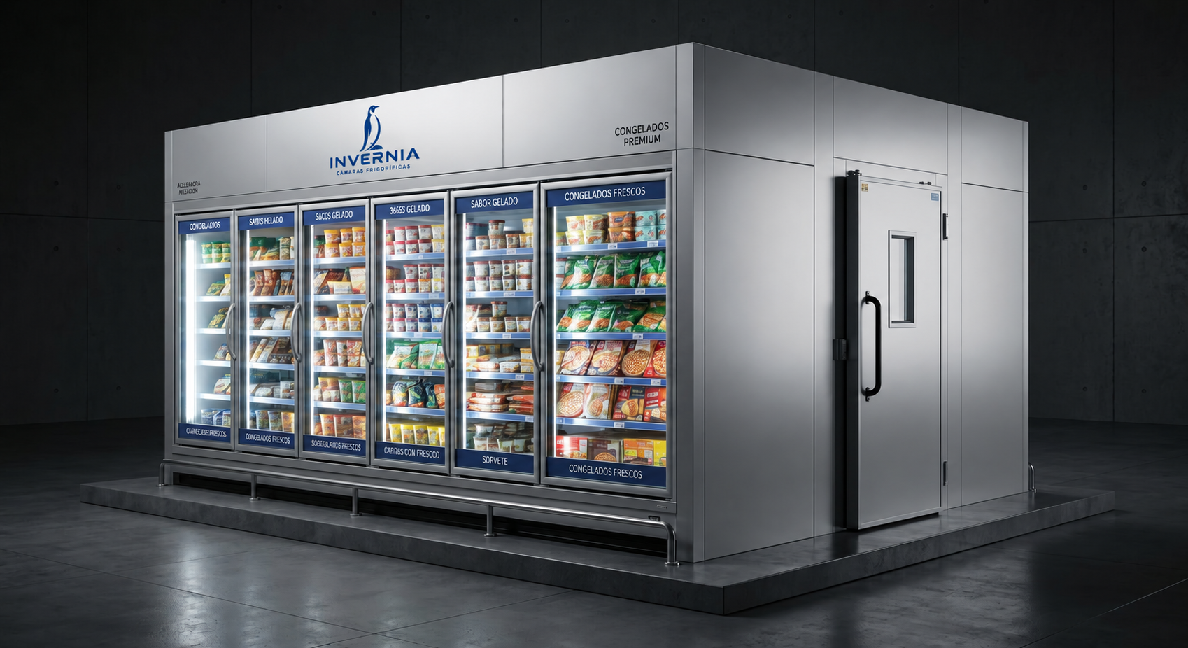 Walkin Freezer/Cooler Invernia — acabamento claro — imagem ilustrativa